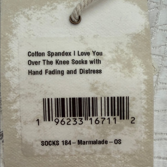 Magnolia Pearl I Love You Over-the-Knee Socks, Cherub, NWT - Picture 11 of 12